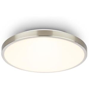 BRILONER LED-taklampa med dekorativ panel, varmt vitt ljus, 10 W, 1 200 lm, vardagsrum, sovrum, taklampa, 24 x 6 cm, matt nickel BRILONER LED-taklampa med dekorativ panel, varmt vitt ljus, 10 W, 1 200 lm, vardagsrum, sovrum, taklampa, 24 x 6 cm, matt nickel