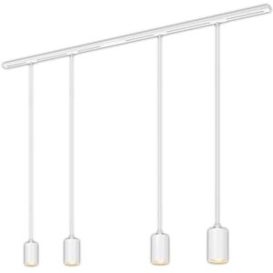 BRILONER komplett skensystem, 4 x GU10 upphängning, strömförsörjning, takbelysning, spotskena, taklampa, hängande lampa, 1,5 m, vit BRILONER komplett skensystem, 4 x GU10 upphängning, strömförsörjning, takbelysning, spotskena, taklampa, hängande lampa, 1,5 m, vit
