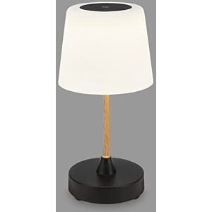 BRILONER LED-bordlampa batteri, dimbar, glas LED-bordlampa sladdlös, touch-funktion, 3 300K varmvitt, svart trälook, 300x125 mm (HxD) BRILONER LED-bordlampa batteri, dimbar, glas LED-bordlampa sladdlös, touch-funktion, 3 300K varmvitt, svart trälook, 300x125 mm (HxD)