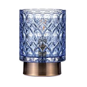 Pauleen 48242 Chic Glamour Mobil bordslampa Glas Bordslampa Timerfunktion 6 tim batteri Glaslampa utan sladd Blå/mässing Pauleen 48242 Chic Glamour Mobil bordslampa Glas Bordslampa Timerfunktion 6 tim batteri Glaslampa utan sladd Blå/mässing