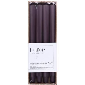 DONAU HOME Set långa stavljus räfflad/björnbärsfärg lila/4 stycken/30 x Ø 2,25 cm oparfymerad/räfflade stavljus/taveljus för dekoration i vardagsrummet, badrum/10 timmars brinntid DONAU HOME Set långa stavljus räfflad/björnbärsfärg lila/4 stycken/30 x Ø 2,25 cm oparfymerad/räfflade stavljus/taveljus för dekoration i vardagsrummet, badrum/10 timmars brinntid