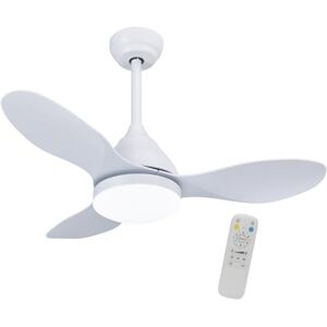 Wonderlamp Liten takfläkt ø 92 cm LED Cavil Mini vit 20 W med tändminne och CCT 3000-4000-6000K Wonderlamp Liten takfläkt ø 92 cm LED Cavil Mini vit 20 W med tändminne och CCT 3000-4000-6000K