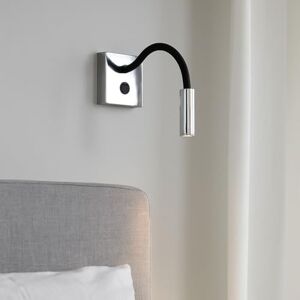 B·LED BARCELONA LED BARCELONA LED Flexibel Vägglampa för Läsning Hale 3W i Förkromat Aluminium med Svart Svängbar Arm, LED Varmvit, med Strömbrytare, Klassisk Modern Vintage Lyx B·LED BARCELONA LED BARCELONA LED Flexibel Vägglampa för Läsning Hale 3W i Förkromat Aluminium med Svart Svängbar Arm, LED Varmvit, med Strömbrytare, Klassisk Modern Vintage Lyx