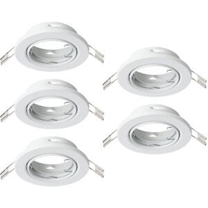 EGLO 5-pack infällda spotlights Agulo, vridbar taklampa, rund infälld takspot utan ljuskälla, vit stål, GU10-sockel, Ø 8,6 cm EGLO 5-pack infällda spotlights Agulo, vridbar taklampa, rund infälld takspot utan ljuskälla, vit stål, GU10-sockel, Ø 8,6 cm