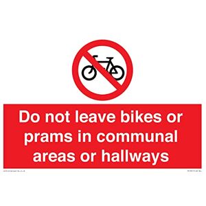 Viking Lämna inte cyklar eller barnvagnar i gemensamma områden eller hallar. Skylt 300 x 200 mm A4L Viking Lämna inte cyklar eller barnvagnar i gemensamma områden eller hallar. Skylt 300 x 200 mm A4L