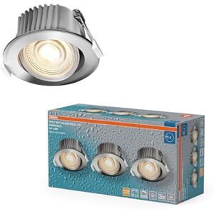 OSRAM Spot Set LED infälld spotlight DIM IP44 4,9W Krom, set om 3 badrum dimbar svängbar, varmvit 2700K OSRAM Spot Set LED infälld spotlight DIM IP44 4,9W Krom, set om 3 badrum dimbar svängbar, varmvit 2700K