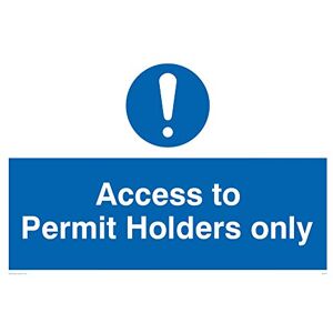 Viking MV316-A2L-3D"Access To Permit Holder Only"-skylt, 3 mm styv dubbelsidig PVC, 400 mm H x 600 mm B Viking MV316-A2L-3D"Access To Permit Holder Only"-skylt, 3 mm styv dubbelsidig PVC, 400 mm H x 600 mm B