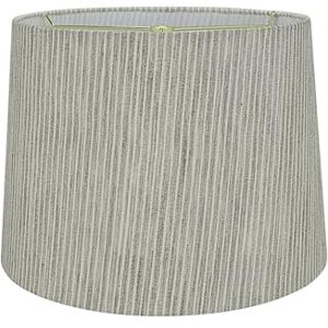 Creative spindel lampskärm, 30 cm topp x 35 cm botten x 25 cm lutande höjd, tyg, ljusgrå randig Creative spindel lampskärm, 30 cm topp x 35 cm botten x 25 cm lutande höjd, tyg, ljusgrå randig