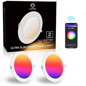 Lumary RGBWW LED infälld spotlight 6 W, Smart WLAN takspotlights dimbara LED-spotlight 2700 K–6500 K varm vit kall vit flerfärgade infällda lampor kompatibel med Alexa Google Home, appkontroll (2 Lumary RGBWW LED infälld spotlight 6 W, Smart WLAN takspotlights dimbara LED-spotlight 2700 K–6500 K varm vit kall vit flerfärgade infällda lampor kompatibel med Alexa Google Home, appkontroll (2