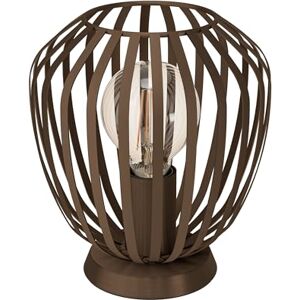 EGLO bordslampa Espinal, nattlampa med trådlampkjol, metallbordslampa i brons, E27-sockel, 22,5 cm EGLO bordslampa Espinal, nattlampa med trådlampkjol, metallbordslampa i brons, E27-sockel, 22,5 cm