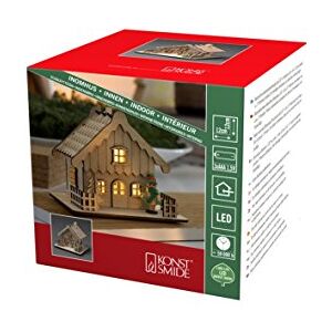 Konstsmide 3234-100 LED trähus "julscen" med naturligt tak-julljus, 12 cm x 0,39 cm x 4,75 tum Konstsmide 3234-100 LED trähus "julscen" med naturligt tak-julljus, 12 cm x 0,39 cm x 4,75 tum