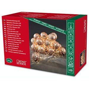 Konstsmide LED-dekorativ ljuskedja, bronsfärgade metallbollar, 24 varma vita dioder, 24 V innertrafo, transparent kabel – 3156-603 Konstsmide LED-dekorativ ljuskedja, bronsfärgade metallbollar, 24 varma vita dioder, 24 V innertrafo, transparent kabel – 3156-603