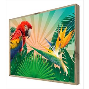 CCRETROILUMINADOS Loro belyst bild med träram med bakgrundsbelysning, metallakrylat, flerfärgad, 60 x 80 CCRETROILUMINADOS Loro belyst bild med träram med bakgrundsbelysning, metallakrylat, flerfärgad, 60 x 80