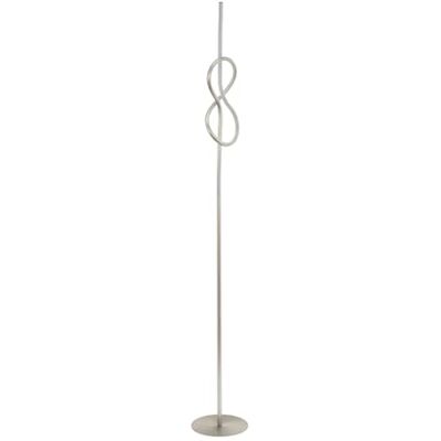 EGLO LED-golvlampa Novafeltria, 1 glödlampa modern, golvlampa av stål, aluminium och plast, vardagsrumslampa i nickelmatta, vit, lampa med stegbrytare EGLO LED-golvlampa Novafeltria, 1 glödlampa modern, golvlampa av stål, aluminium och plast, vardagsrumslampa i nickelmatta, vit, lampa med stegbrytare