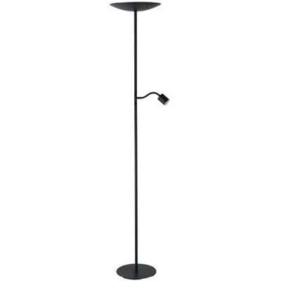 EGLO Conivarino LED-golvlampa för vardagsrum, takstrålkastare med flexibel läslampa, med touch-funktion, dimbar via beröring, av svart stål, varmvitt ljus, 170 cm EGLO Conivarino LED-golvlampa för vardagsrum, takstrålkastare med flexibel läslampa, med touch-funktion, dimbar via beröring, av svart stål, varmvitt ljus, 170 cm