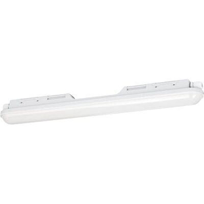 EGLO LED fuktarmatur Pro LED-E, seriekoppling möjlig, 2500 lumen, belysning källare garage, armatur 54 cm, taklampa rör, vit, neutralt vitt, IP65 EGLO LED fuktarmatur Pro LED-E, seriekoppling möjlig, 2500 lumen, belysning källare garage, armatur 54 cm, taklampa rör, vit, neutralt vitt, IP65