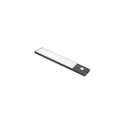 Emuca – Kaus svart USB-uppladdningsbar LED-vägglampa med rörelsesensor, 240 mm, svartmålad, plast och aluminium Emuca – Kaus svart USB-uppladdningsbar LED-vägglampa med rörelsesensor, 240 mm, svartmålad, plast och aluminium