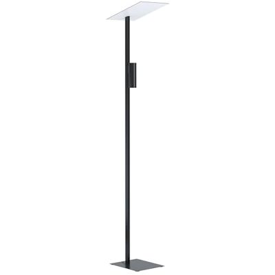 EGLO golvlampa Budhavet, 2 brandfarliga golvlampa modern, golvlampa av aluminiumgjutning, vardagsrumslampa i svart, vit, lampa med strömbrytare, GU10-fattning EGLO golvlampa Budhavet, 2 brandfarliga golvlampa modern, golvlampa av aluminiumgjutning, vardagsrumslampa i svart, vit, lampa med strömbrytare, GU10-fattning