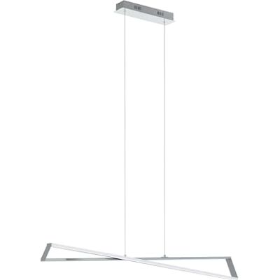 EGLO LED pendellampa Agrela, 2 flamig hänglampa, minimalism, hänglampa av stål, aluminium och plast, matbordslampa, vardagsrumslampa hängande i krom, vit EGLO LED pendellampa Agrela, 2 flamig hänglampa, minimalism, hänglampa av stål, aluminium och plast, matbordslampa, vardagsrumslampa hängande i krom, vit