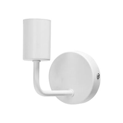 VoltShine E27 vit metallvägglampa utan ljuskälla, perfekt för dekorativ och funktionell belysning i inomhusmiljöer. VoltShine E27 vit metallvägglampa utan ljuskälla, perfekt för dekorativ och funktionell belysning i inomhusmiljöer.