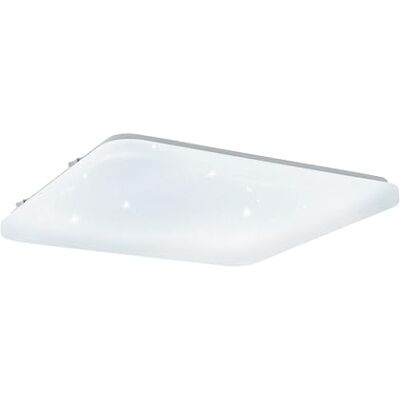 EGLO LED taklampa Frania-S, 1 flamig vägglampa, kristalleffekt taklampa av stål och plast, vardagsrumslampa i vitt, kökslampa, halllampa filt i L x B 53 cm EGLO LED taklampa Frania-S, 1 flamig vägglampa, kristalleffekt taklampa av stål och plast, vardagsrumslampa i vitt, kökslampa, halllampa filt i L x B 53 cm