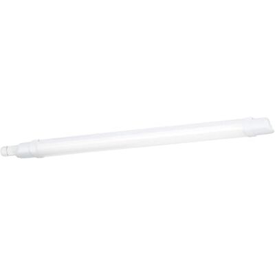 EGLO LED fuktarmatur Eco LED-E, 1200 lumen, belysning för källare garage, källarlampa rör, taklampa fuktarmatur list, armatur 54 cm, vit, neutralt vitt, IP65 EGLO LED fuktarmatur Eco LED-E, 1200 lumen, belysning för källare garage, källarlampa rör, taklampa fuktarmatur list, armatur 54 cm, vit, neutralt vitt, IP65