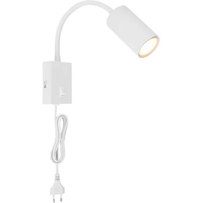 Blendend Vägglampa vit, plast och metall, 1 x GU10 25 W, perfekt som dekorativ inomhusbelysning. Blendend Vägglampa vit, plast och metall, 1 x GU10 25 W, perfekt som dekorativ inomhusbelysning.