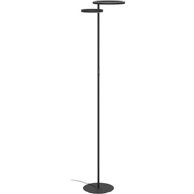 EGLO LED golvlampa Castelpoto 1, vardagsrumslampa med touchfunktion, dimbar med upp- och nedljus, metall matt svart, varm- till kallvit, 180 cm EGLO LED golvlampa Castelpoto 1, vardagsrumslampa med touchfunktion, dimbar med upp- och nedljus, metall matt svart, varm- till kallvit, 180 cm