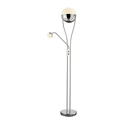 TRIO LIGHTING FOR YOU Trio Leuchten LED-golvlampa 478310206 Chris, metallkrom, akrylskärm, 22 watt & 3,8 watt LED TRIO LIGHTING FOR YOU Trio Leuchten LED-golvlampa 478310206 Chris, metallkrom, akrylskärm, 22 watt & 3,8 watt LED