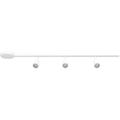 EGLO Easy Track Högvoltsskensystem, utbyggbart set med 4 takspotlights, taklampa med aluminiumskena och vit plast, lampor med GU10-sockel, 192,5 cm EGLO Easy Track Högvoltsskensystem, utbyggbart set med 4 takspotlights, taklampa med aluminiumskena och vit plast, lampor med GU10-sockel, 192,5 cm