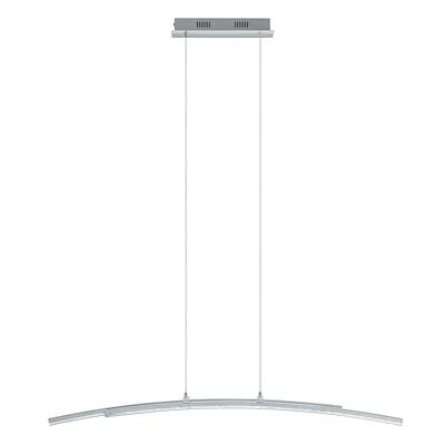 EGLO Pertini, LED-pendellampa, 2 ljuskällor, hängande lampa av stål, aluminium och plast, matbord, vardagsrum, hängande i krom, transparent EGLO Pertini, LED-pendellampa, 2 ljuskällor, hängande lampa av stål, aluminium och plast, matbord, vardagsrum, hängande i krom, transparent
