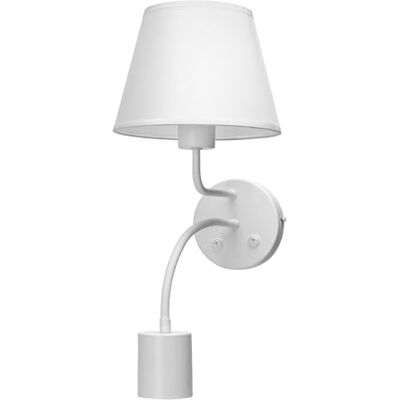 Blendend Vit vägglampa i metall med E27-sockel, designad för inomhus, inkluderar inte ljuskälla, idealisk för moderna och minimalistiska miljöer. Blendend Vit vägglampa i metall med E27-sockel, designad för inomhus, inkluderar inte ljuskälla, idealisk för moderna och minimalistiska miljöer.