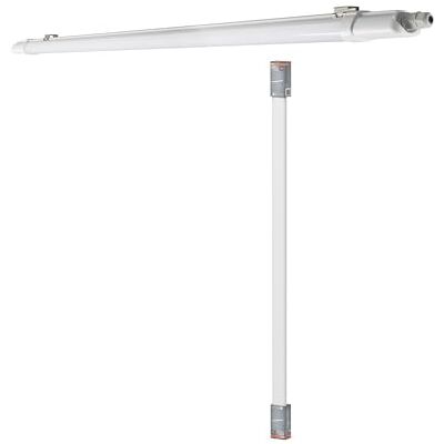 OSRAM fuktsäker armatur Submarine Slim 1,2M, 18W, 4000K, IP65, 1600lm, vitt, polykarbonathus, längd 1245 mm, för källare och verkstäder OSRAM fuktsäker armatur Submarine Slim 1,2M, 18W, 4000K, IP65, 1600lm, vitt, polykarbonathus, längd 1245 mm, för källare och verkstäder