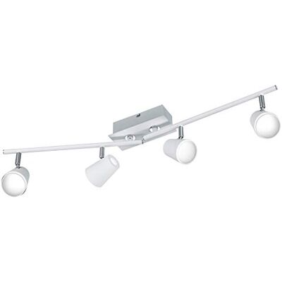 Trio Leuchten 573190107 bordslampa, matt nickel/krom Strålar 4—lågor 8.0 x 81.5 x 20.0 cm Vitt Trio Leuchten 573190107 bordslampa, matt nickel/krom Strålar 4—lågor 8.0 x 81.5 x 20.0 cm Vitt