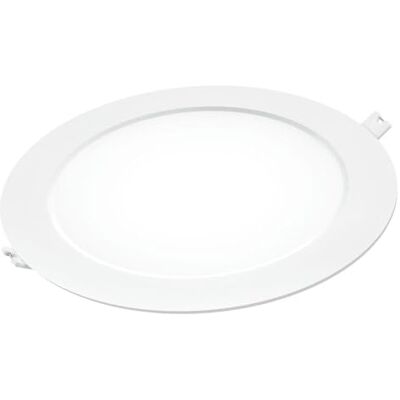 Brightium 18W vit rund LED-downlight, hög energieffektivitet, starkt ljus, perfekt för inomhus- och kontorsbelysning. Brightium 18W vit rund LED-downlight, hög energieffektivitet, starkt ljus, perfekt för inomhus- och kontorsbelysning.