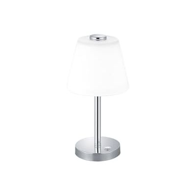 Trio Leuchten bordslampa, metall/glasskärm, integrerad, 4 W, krom, 15 x 15 x 29 cm Trio Leuchten bordslampa, metall/glasskärm, integrerad, 4 W, krom, 15 x 15 x 29 cm