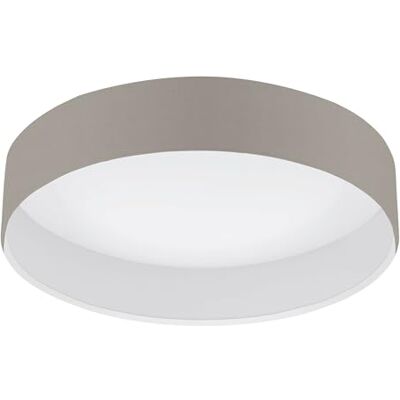 EGLO LED taklampa pasteri, 1 flamsäker textil taklampa, stål, tyg, plast, Taupe, vit, Ø: 32 cm EGLO LED taklampa pasteri, 1 flamsäker textil taklampa, stål, tyg, plast, Taupe, vit, Ø: 32 cm