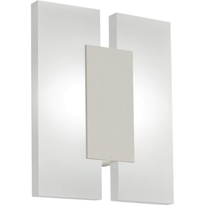 EGLO LED vägglampa Metrass 2, taklampa med 2 ljuskällor, vägglampa av aluminium och plast i matt nickel, satinerad, LED vardagsrumslampa varm vit EGLO LED vägglampa Metrass 2, taklampa med 2 ljuskällor, vägglampa av aluminium och plast i matt nickel, satinerad, LED vardagsrumslampa varm vit