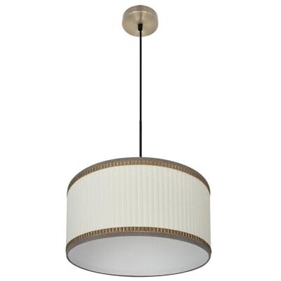 PRENDELUZ Beige läderhänge med E27 lamphållare, mått 40 x 40 cm, perfekt för dekorativ belysning och moderna miljöer. PRENDELUZ Beige läderhänge med E27 lamphållare, mått 40 x 40 cm, perfekt för dekorativ belysning och moderna miljöer.