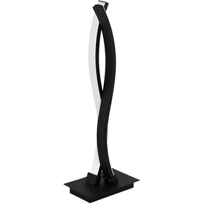 EGLO LED Bordslampa Lasana 3, 2-flammig bordslampa modern, nattlampa i stål aluminium och plast, vardagsrumslampa i svart och vitt, lampa med strömbrytare, varmvit EGLO LED Bordslampa Lasana 3, 2-flammig bordslampa modern, nattlampa i stål aluminium och plast, vardagsrumslampa i svart och vitt, lampa med strömbrytare, varmvit