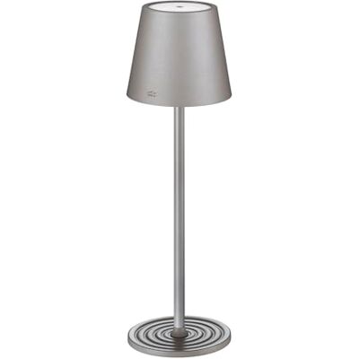 Cilio LED-bord SOLE, grå, dimbar LED-lampa med touch-sensor och minnesfunktion, perfekt för inomhus- och utomhusbruk, med USB-C-kabel, höjd 35 cm, Ø 11 cm Cilio LED-bord SOLE, grå, dimbar LED-lampa med touch-sensor och minnesfunktion, perfekt för inomhus- och utomhusbruk, med USB-C-kabel, höjd 35 cm, Ø 11 cm