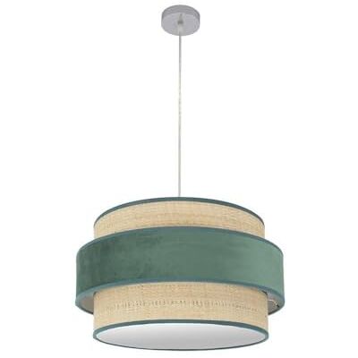 PRENDELUZ Hängsmycke 2 x E27 krom/naturgrön 50 x 50 cm dekorativ belysning för hem och moderna utrymmen. PRENDELUZ Hängsmycke 2 x E27 krom/naturgrön 50 x 50 cm dekorativ belysning för hem och moderna utrymmen.