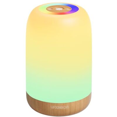 UPXNBOR LED sänglampa touch dimbar, bord trådlös med timer och krok, USB-uppladdningsbar, träkorn, nattlampa för sovrum UPXNBOR LED sänglampa touch dimbar, bord trådlös med timer och krok, USB-uppladdningsbar, träkorn, nattlampa för sovrum