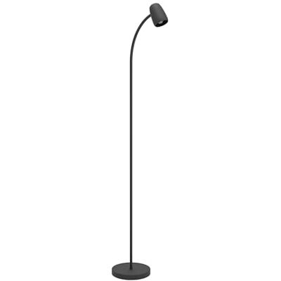 EGLO Carlo Golvlampa, vardagsrumslampa med flexibel arm, svängbar lampa av svart metall, läslampa med E14-sockel, höjd 170 cm EGLO Carlo Golvlampa, vardagsrumslampa med flexibel arm, svängbar lampa av svart metall, läslampa med E14-sockel, höjd 170 cm