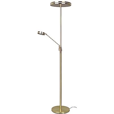 Trio Leuchten LED-golvlampa Franklin 426510208, metall mässing matt, inkl. 35 watt LED, färgförändring, dimmer Trio Leuchten LED-golvlampa Franklin 426510208, metall mässing matt, inkl. 35 watt LED, färgförändring, dimmer