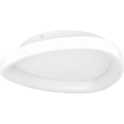 EGLO LED taklampa Moggiona med fjärrkontroll, dimbar, plast och metall i vitt, takbelysning varmvit-kallvit, Ø 35 cm EGLO LED taklampa Moggiona med fjärrkontroll, dimbar, plast och metall i vitt, takbelysning varmvit-kallvit, Ø 35 cm
