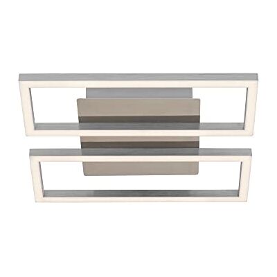 BRILONER Leuchten LED-taklampa, dimbar taklampa, inkluderar minnesfunktion, 14,5 watt, 1400 lumen, 3000 Kelvin, matt-nickel, 280 x 238 x 60 mm (L x B x H) BRILONER Leuchten LED-taklampa, dimbar taklampa, inkluderar minnesfunktion, 14,5 watt, 1400 lumen, 3000 Kelvin, matt-nickel, 280 x 238 x 60 mm (L x B x H)