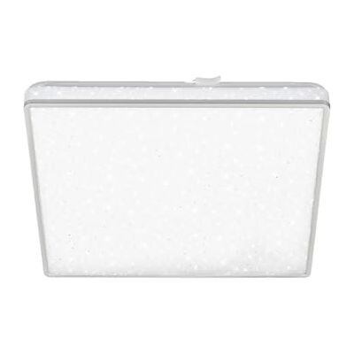 BRILONER LED taklampa med stjärnhimmel, LED taklampa stjärndekoration, bakgrundsbelysningseffekt, platt, neutralt vitt ljus, 270x270x45 mm, krom matt BRILONER LED taklampa med stjärnhimmel, LED taklampa stjärndekoration, bakgrundsbelysningseffekt, platt, neutralt vitt ljus, 270x270x45 mm, krom matt