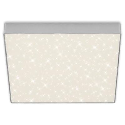 BRILONER LED-taklampa med stjärndekoration, LED-taklampa ramlös, LED-bygglampa, neutral vit färgtemperatur, silverfärgad, 28,7 cm BRILONER LED-taklampa med stjärndekoration, LED-taklampa ramlös, LED-bygglampa, neutral vit färgtemperatur, silverfärgad, 28,7 cm