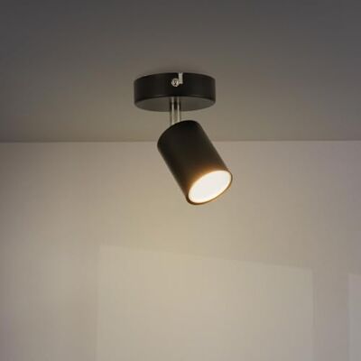 M Ledme Taklampa i serien svart 1 spotlight GU10, för torr inomhusbruk IP20, glödlampa ingår ej, lämplig för badrum, vardagsrum, sovrum och kök M Ledme Taklampa i serien svart 1 spotlight GU10, för torr inomhusbruk IP20, glödlampa ingår ej, lämplig för badrum, vardagsrum, sovrum och kök